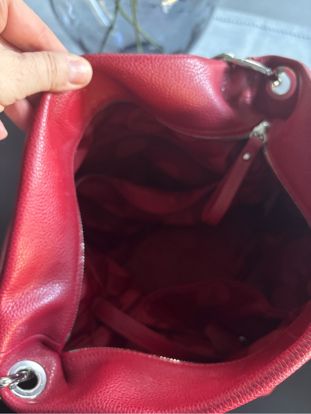 Longchamp Foulonne Hobo Leather Shoulder Bag - Picture 8 of 16